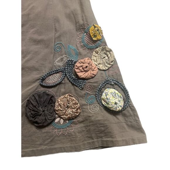 Lulumari tunic top gray with embellishments sz Large - Picture 4 of 5